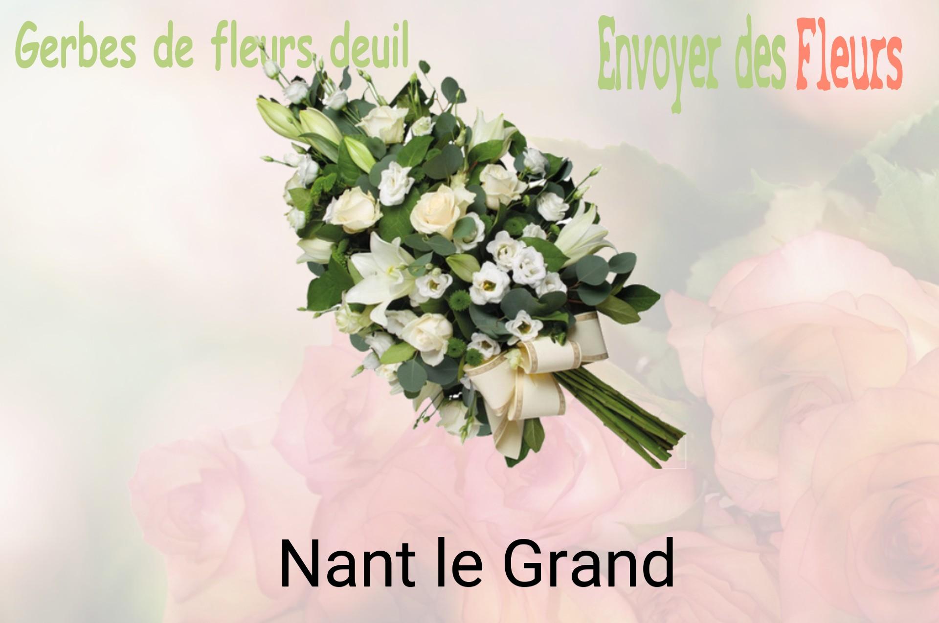 Gerbe de fleurs de deuil livrée à Nant-le-Grand